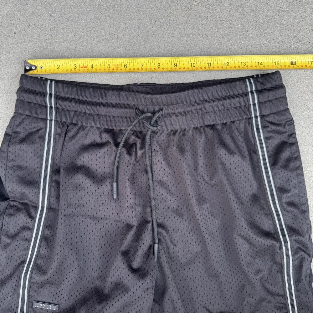 BYLT Premium Basics Mens Court Style Short Black Mesh Athletic MBSH0784 Medium - Picture 8 of 9